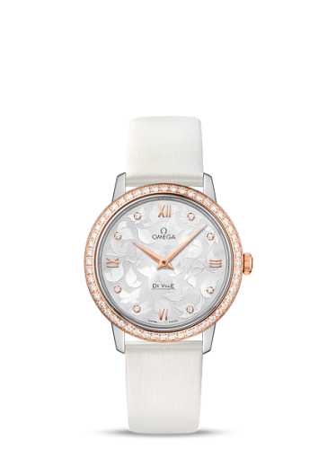 Omega De Ville Prestige Quartz 32.7 Butterfly Stainless Steel / Red Gold